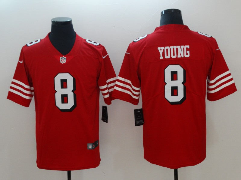 Men's San Francisco 49ers Steve Young #8 Red Game Player Jersey2