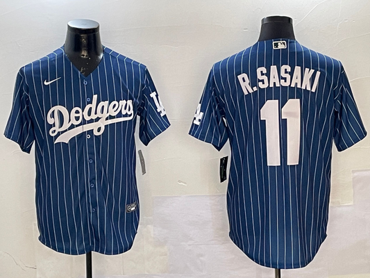 Men's Los Angeles Dodgers Roki Sasaki #11 Royal Game Player Jersey1
