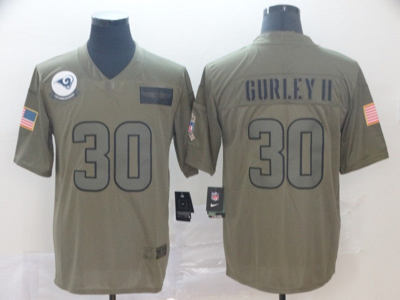 Men's Los Angeles Rams Todd Gurley II #30 Brown Game Jersey1