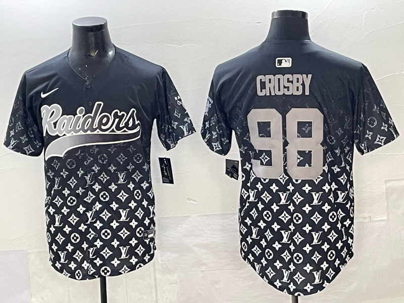 Men's Las Vegas Raiders Maxx Crosby #98 Black Team Player Game Jersey