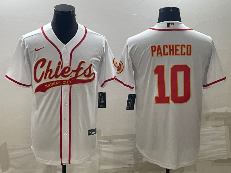 Men's Kansas City Chiefs Isiah Pacheco #10 White Game Jersey1 Joint Edition