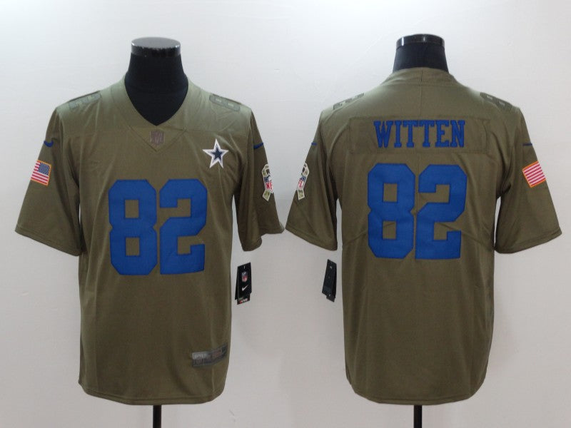 Men's Dallas Cowboys Jason Witten #82 Brown Game Jersey1