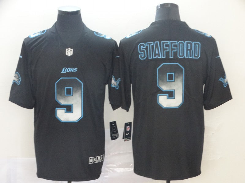 Men's Detroit Lions Matthew Stafford #9 Black Alternate Game Jersey1