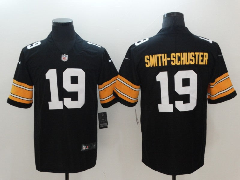 Men's Pittsburgh Steelers #19 JuJu Smith-Schuster Black Player Game Jersey1