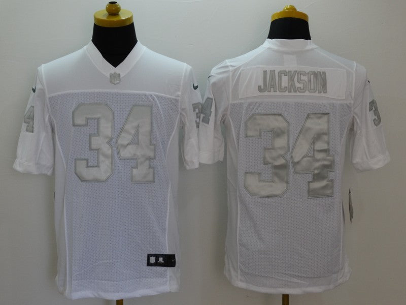 Men's Las Vegas Raiders Bo Jackson #34 White Game Player Jersey1
