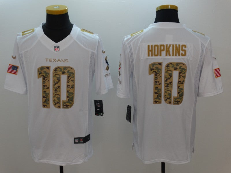 Men's Houston Texans DeAndre Hopkins #10 White Game Player Jersey1