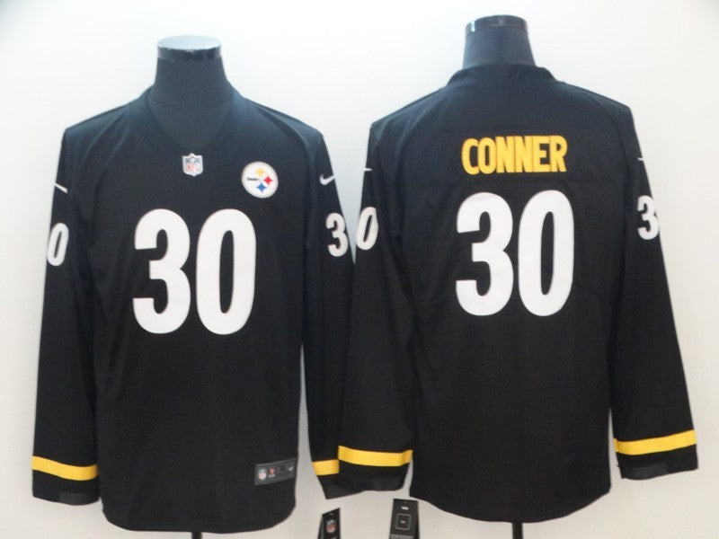 Men's Pittsburgh Steelers James Conner #30 Black Authentic Game Jersey1