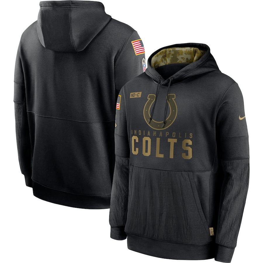 Men's Indianapolis Colts NFL 2020 Salute to Service Hoodie1 Black