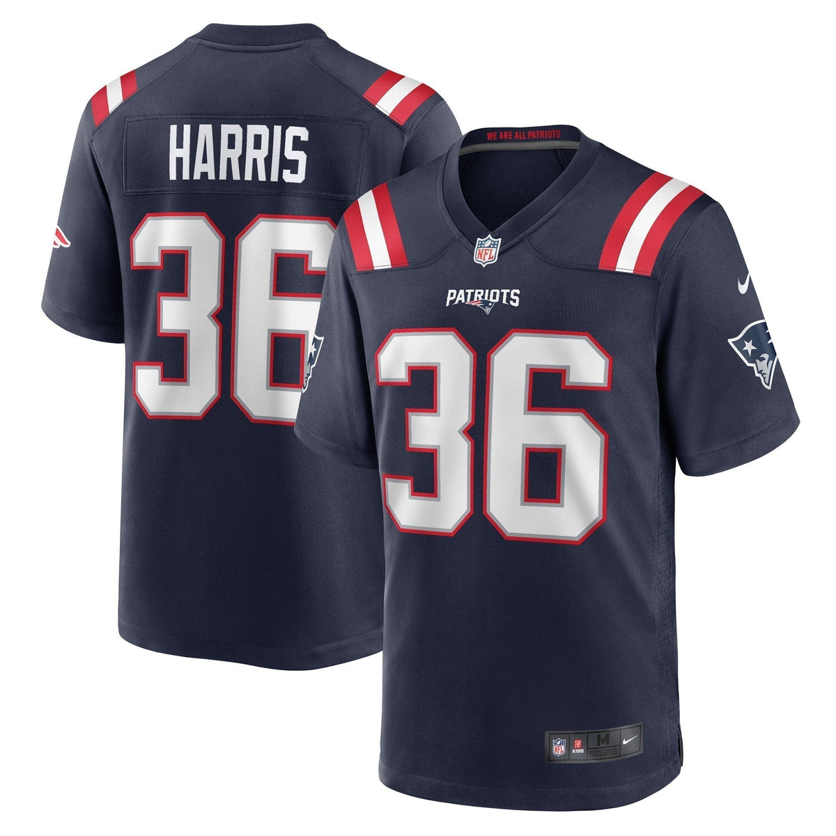 Kevin Harris New England Patriots Nike Game   Jersey - Navy
