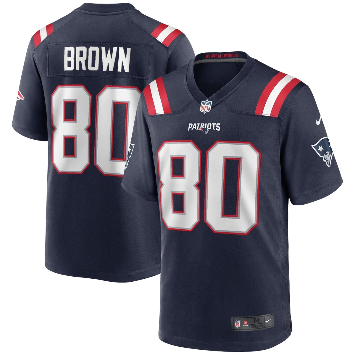Troy Brown New England Patriots Nike Game Retired   Jersey - Navy