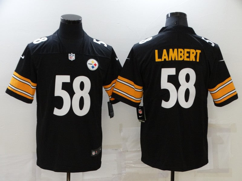 Men's Pittsburgh Steelers Jack Lambert #58 Black Game Jersey1