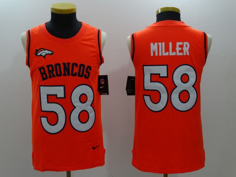 Men's Denver Broncos Von Miller #58 Orange Player Jersey1