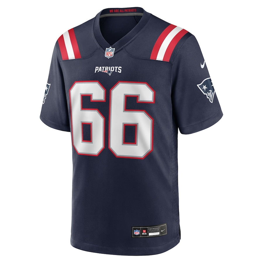 Men's New England Patriots Will Campbell Nike Navy 2025 NFL Draft First Round Pick Game Jersey