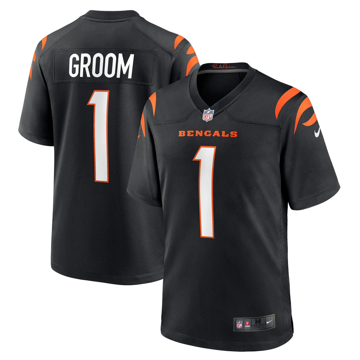 Number 1 Groom Cincinnati Bengals Nike Game Jersey - Black