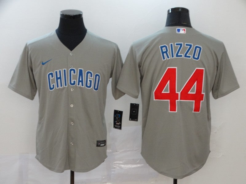 Men's Chicago Cubs Anthony Rizzo #44 Gray Replica Baseball Jersey1
