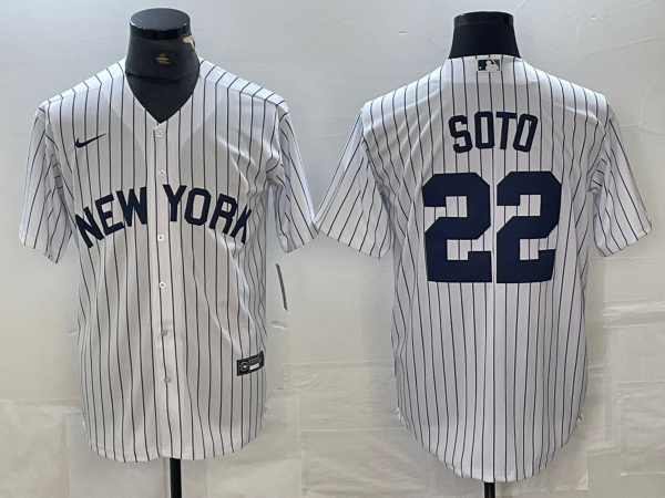 Men's New York Yankees Juan Soto #22 White Limited Jersey1