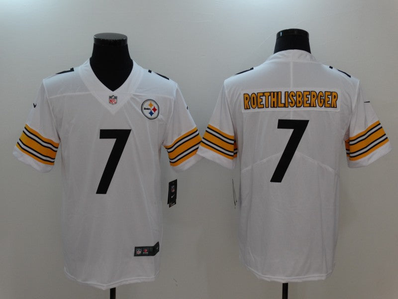 Men's Pittsburgh Steelers Ben Roethlisberger #7 White Game Jersey1