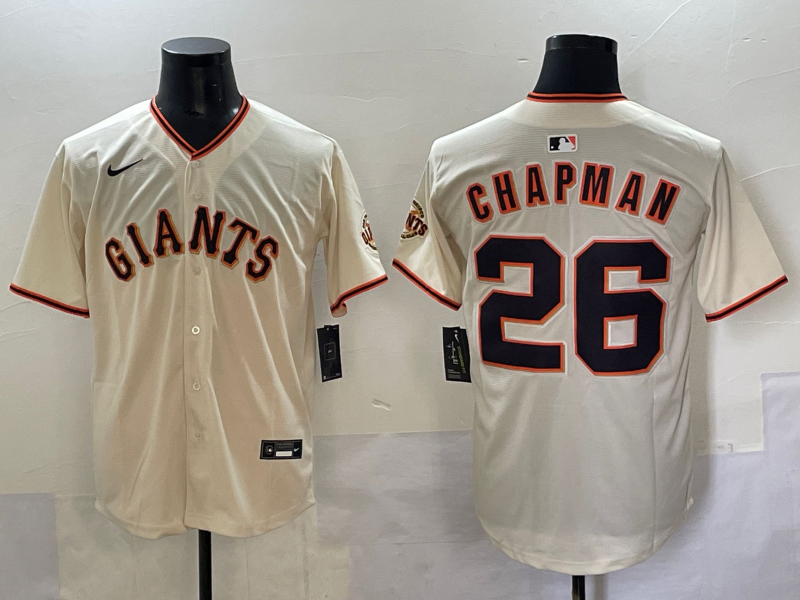 Men's San Francisco Giants Matt Chapman #26 Cream Home Limited Player Jersey