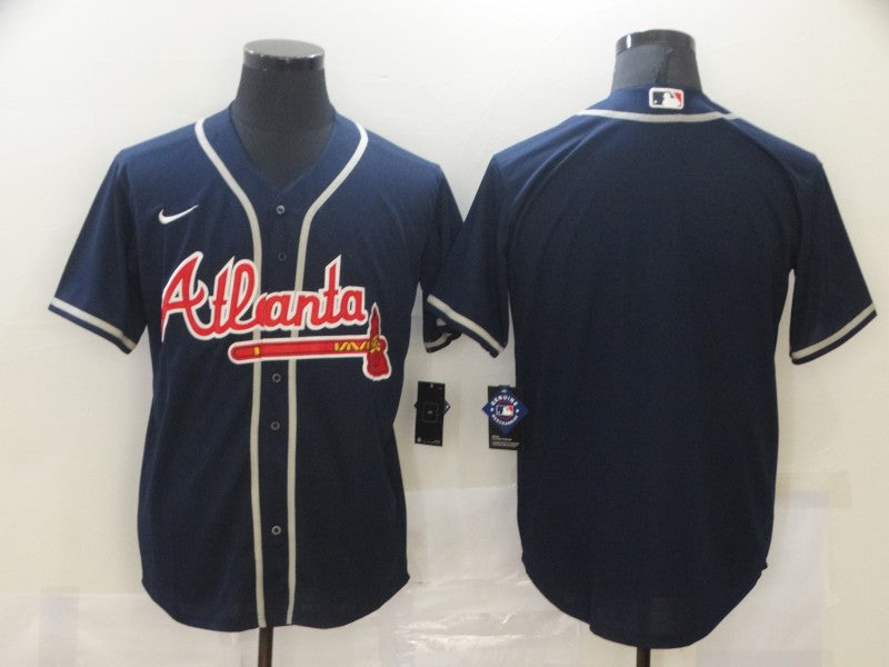 Men's Atlanta Braves Navy Replica Blank Jersey1