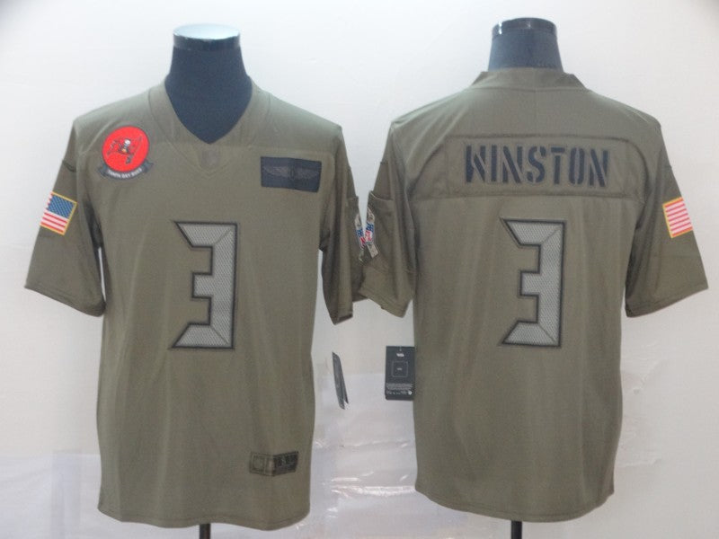 Men's Tampa Bay Buccaneers Jameis Winston #3 Brown Game Jersey1
