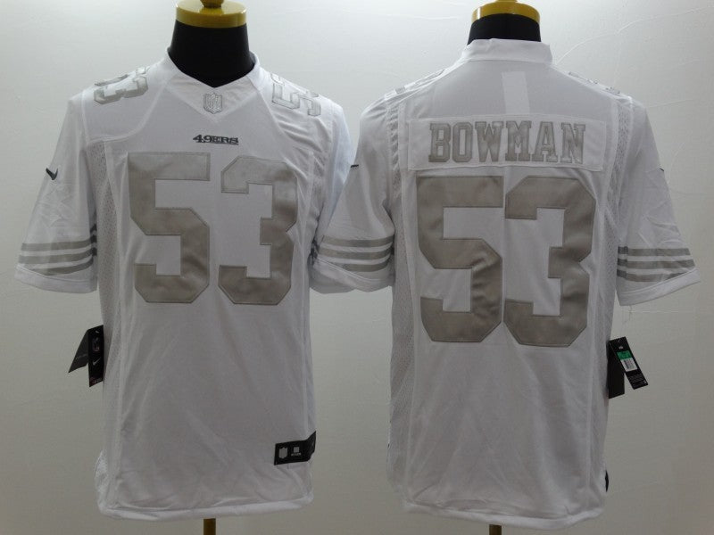 Men's San Francisco 49ers Navoro Bowman #53 White Player Game Jersey1