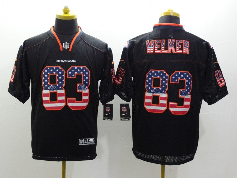 Men's Denver Broncos Wes Welker #83 Black Game Jersey1