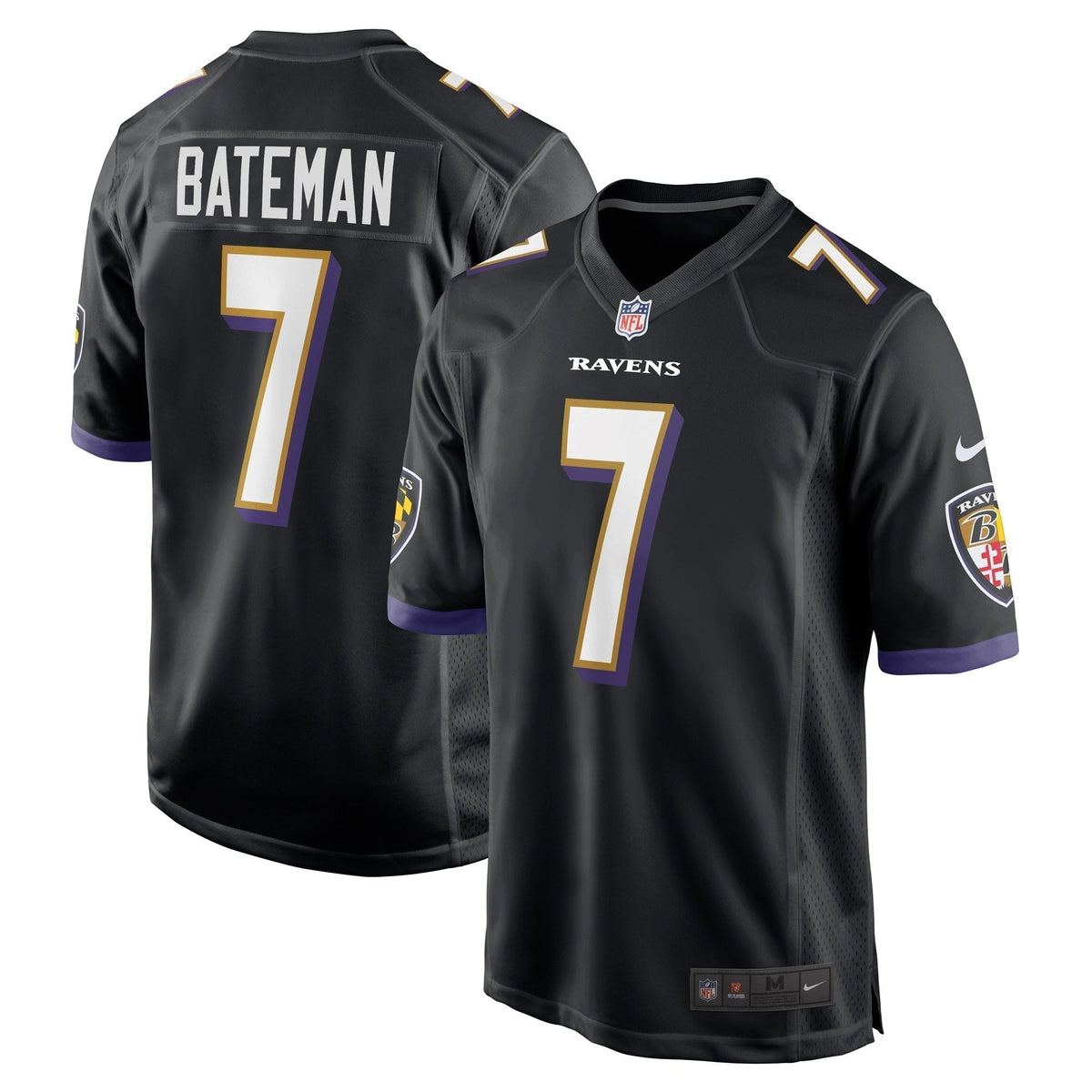 Rashod Bateman Baltimore Ravens Nike Game   Jersey - Black