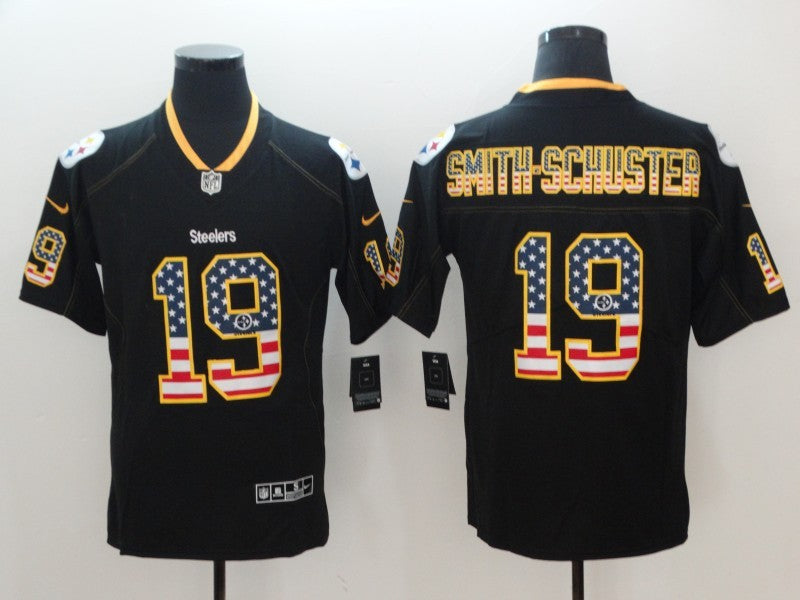 Men's Pittsburgh Steelers #19 JuJu Smith-Schuster Black Alternate Player Jersey1