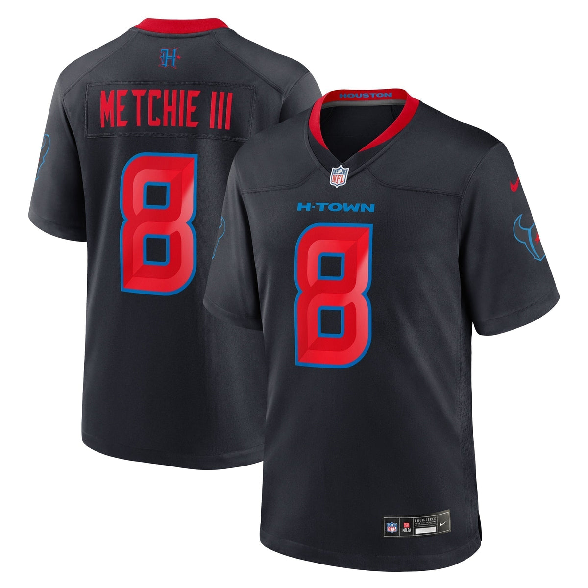 John Metchie III Houston Texans Nike 2nd Alternate Game Jersey -  Navy