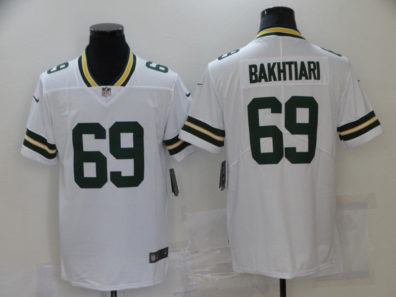 Men's Green Bay Packers David Bakhtiari #69 White Game Jersey1
