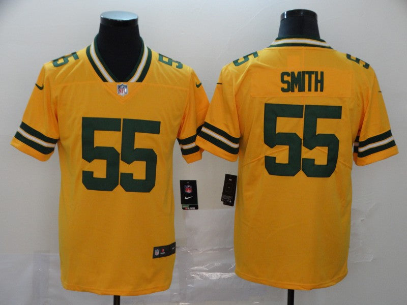 Men's Green Bay Packers Za'Darius Smith #55 Yellow Inverted Legend Jersey1