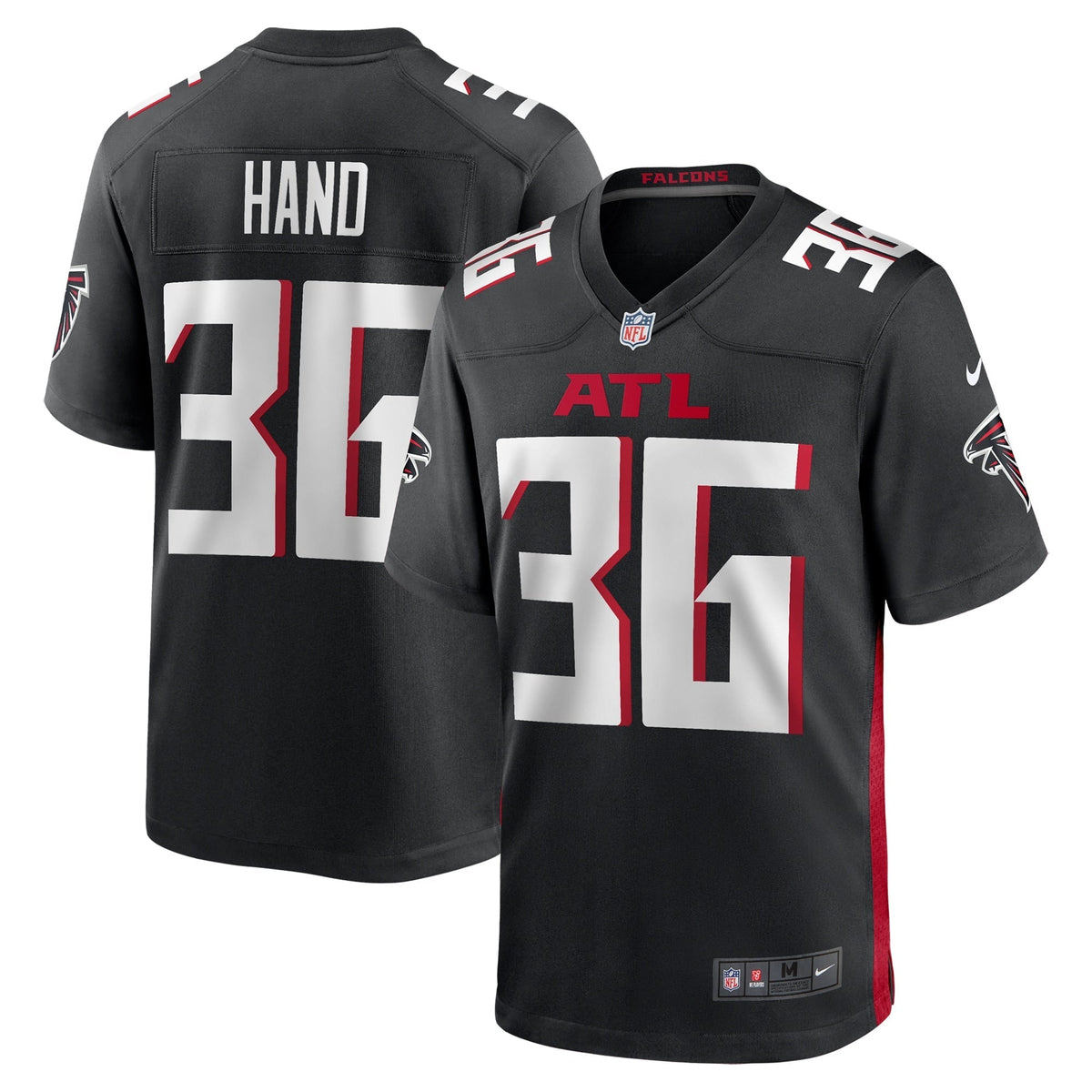 Harrison Hand Atlanta Falcons Nike Team Game Jersey -  Black