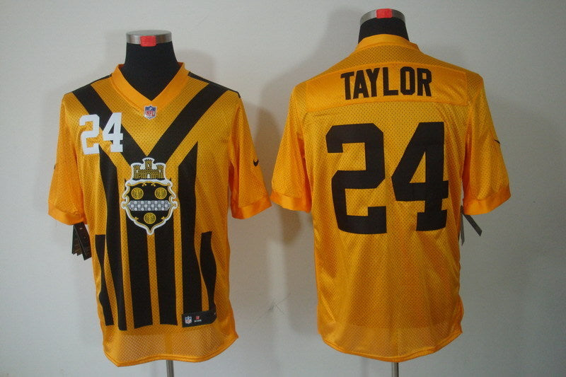 Men's Pittsburgh Steelers Ike Taylor #24 Gold Game Jersey1