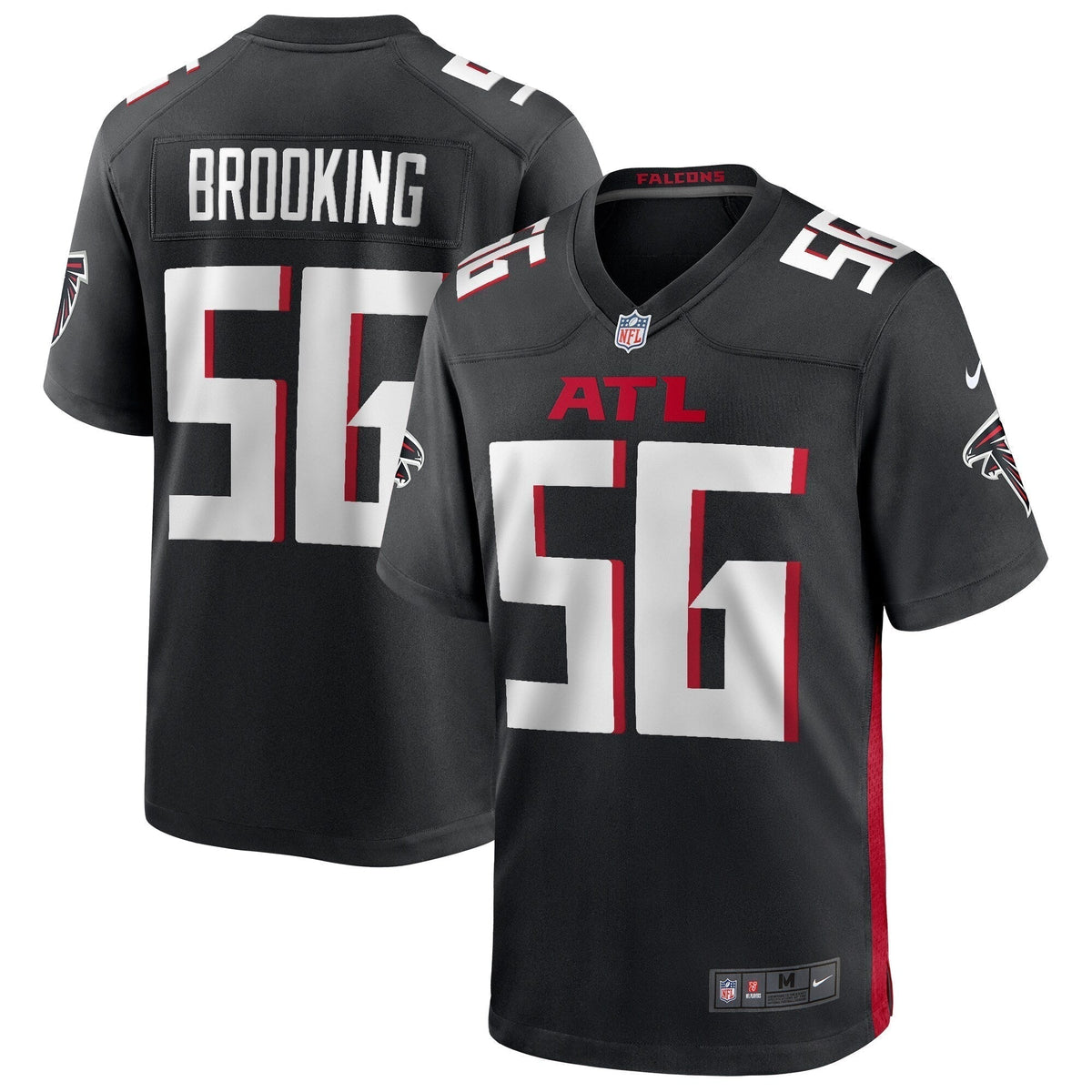 Keith Brooking Atlanta Falcons Nike Game Retired   Jersey - Black