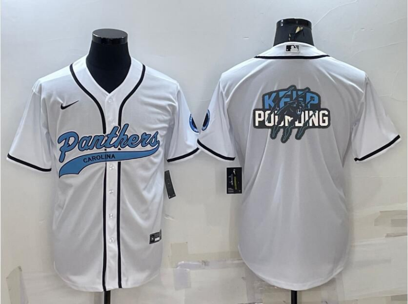 Men's Carolina Panthers White Game Jersey1