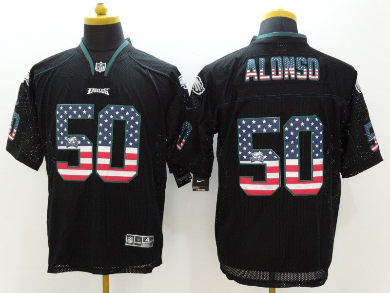 Men's Philadelphia Eagles Kiki Alonso #50 Black Game Jersey1