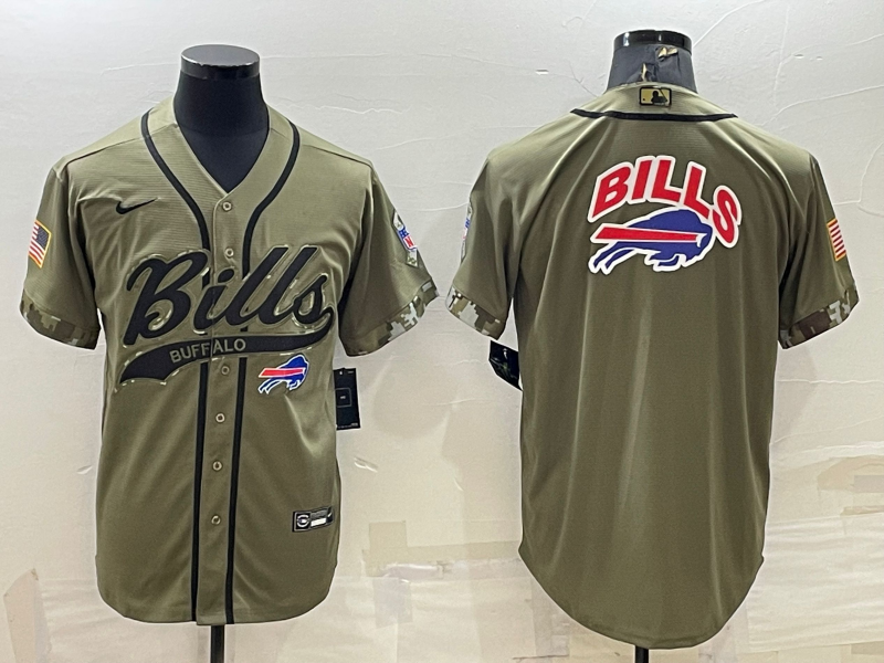 Men's Buffalo Bills Olive 2022 Salute To Service Limited Jersey1