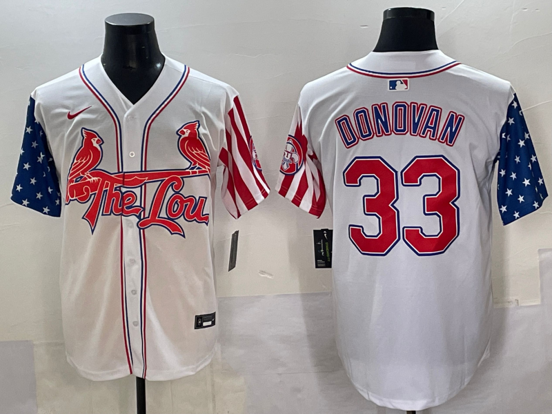 Men's St. Louis Cardinals Brendan Donovan #33 White Replica Player Jersey