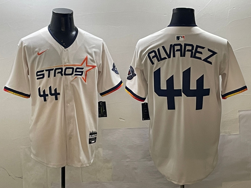 Men's Houston Astros Yordan Alvarez #44 Cream 2025 City Connect Limited Player Jersey1