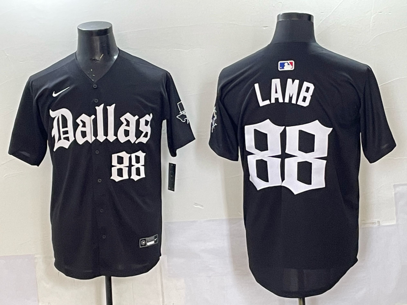 Men's Dallas Cowboys CeeDee Lamb #88 Black Team Game Player Jersey