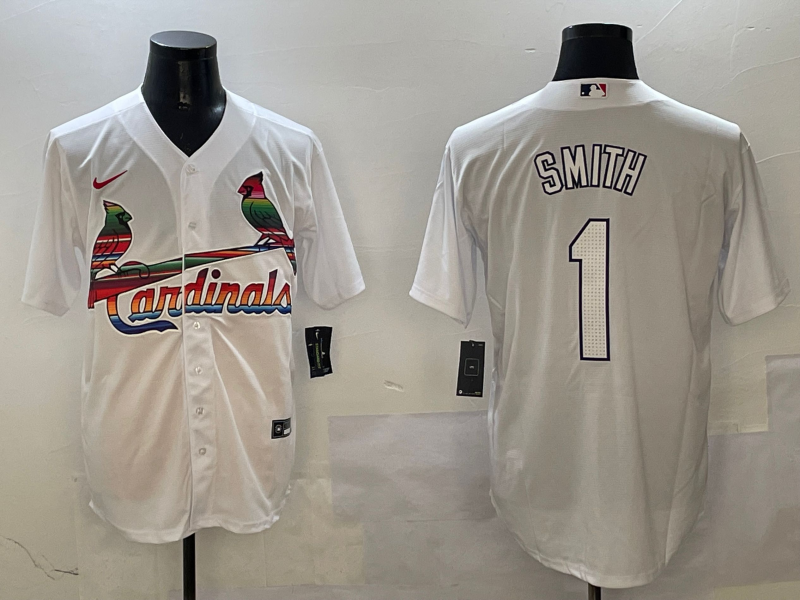 Men's St. Louis Cardinals Ozzie Smith #1 White Replica Player Jersey