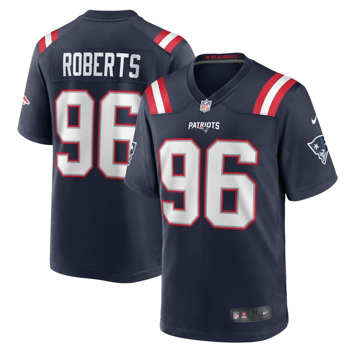 Sam Roberts New England Patriots Nike Game   Jersey - Navy
