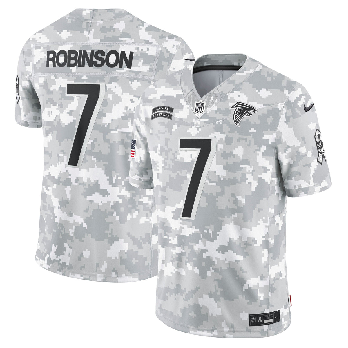 Bijan Robinson Atlanta Falcons Nike 2024 Salute to Service Limited Jersey - Arctic Camo