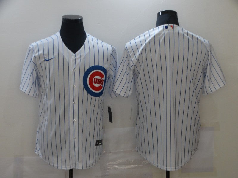 Men's Chicago Cubs White Home Blank Replica Jersey1