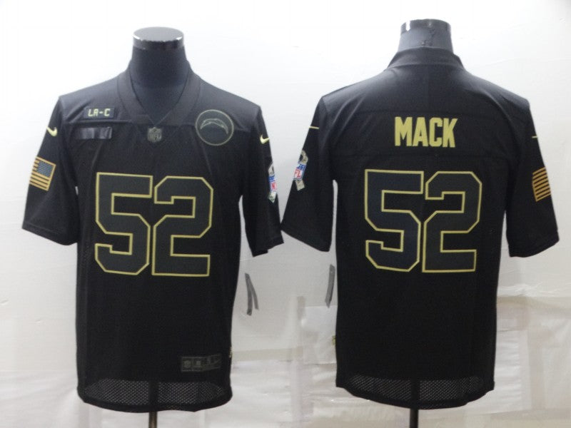 Men's Los Angeles Chargers Khalil Mack #52 Black Game Jersey1