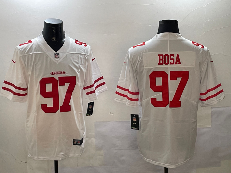 Men's San Francisco 49ers #97 Nick Bosa Player Jersey1 White
