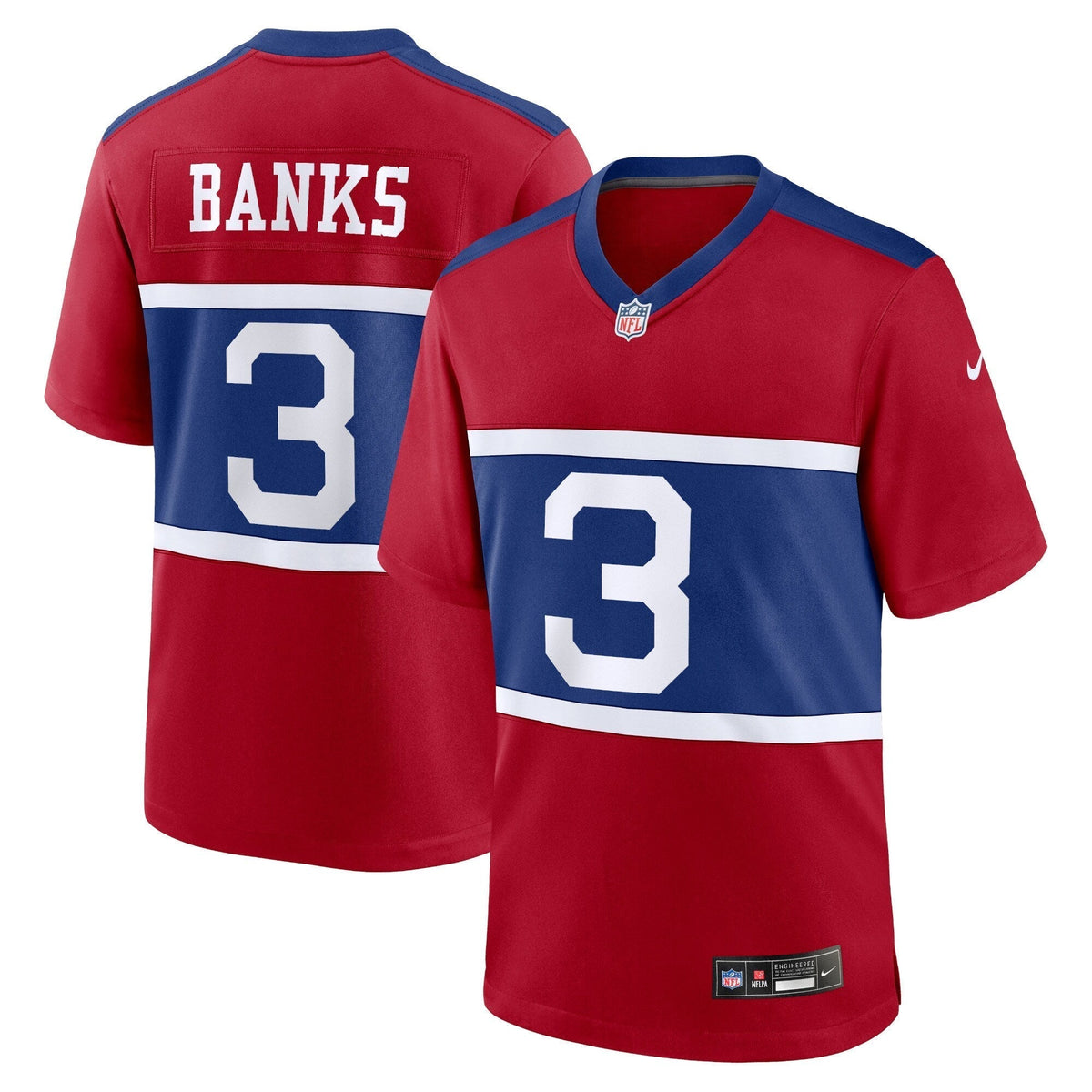 Deonte Banks New York Giants Nike Alternate   Game Jersey - Century Red