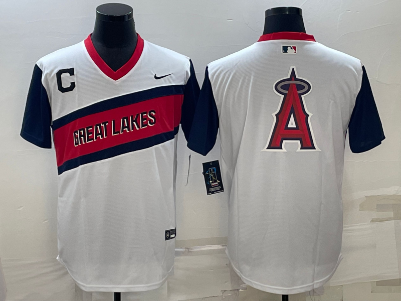 Men's Los Angeles Angels White Replica Game Jersey1