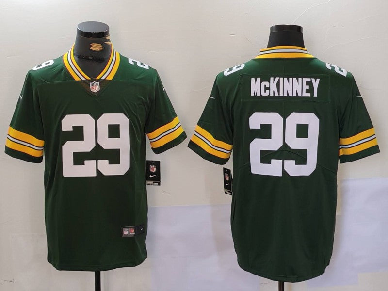 Men's Green Bay Packers Xavier McKinney #29 Green Game Jersey1