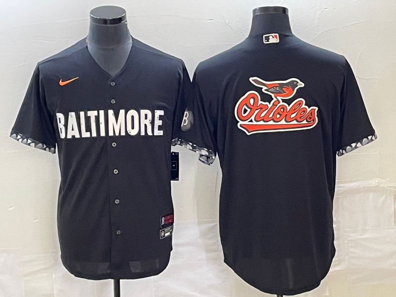 Men's Baltimore Orioles Black 2023 City Connect Replica Team Jersey1